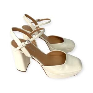 Marc Fisher White Platform Heels
